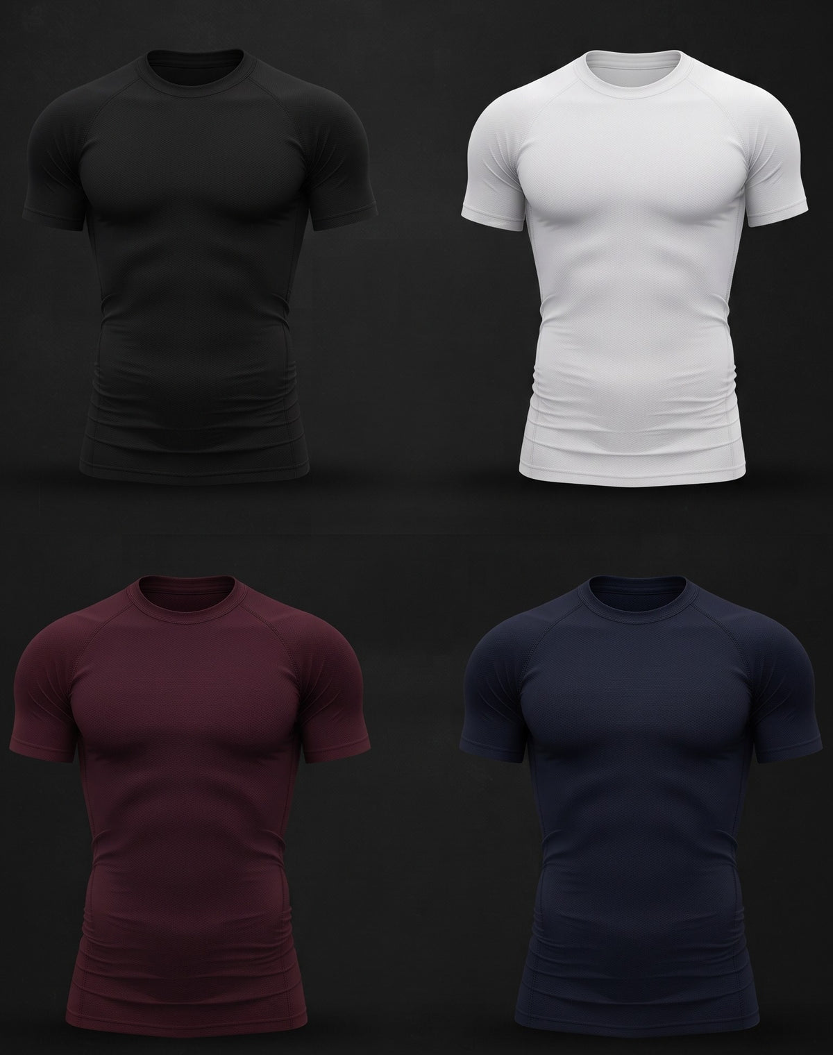 Rage Wears - 4'lü Tam Gardırop Paketi (Siyah, Beyaz, Bordo, Lacivert)